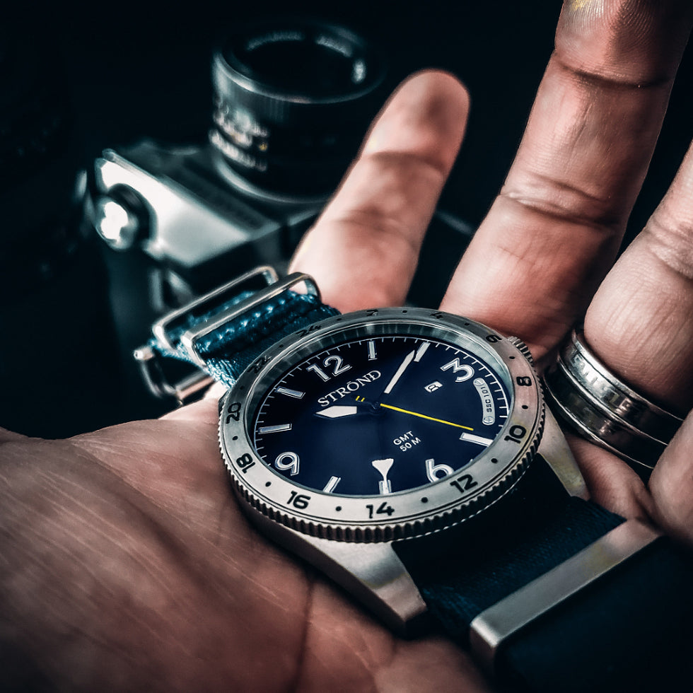 Men's Classic GMT Watch - 316L Steel, Blue Dial