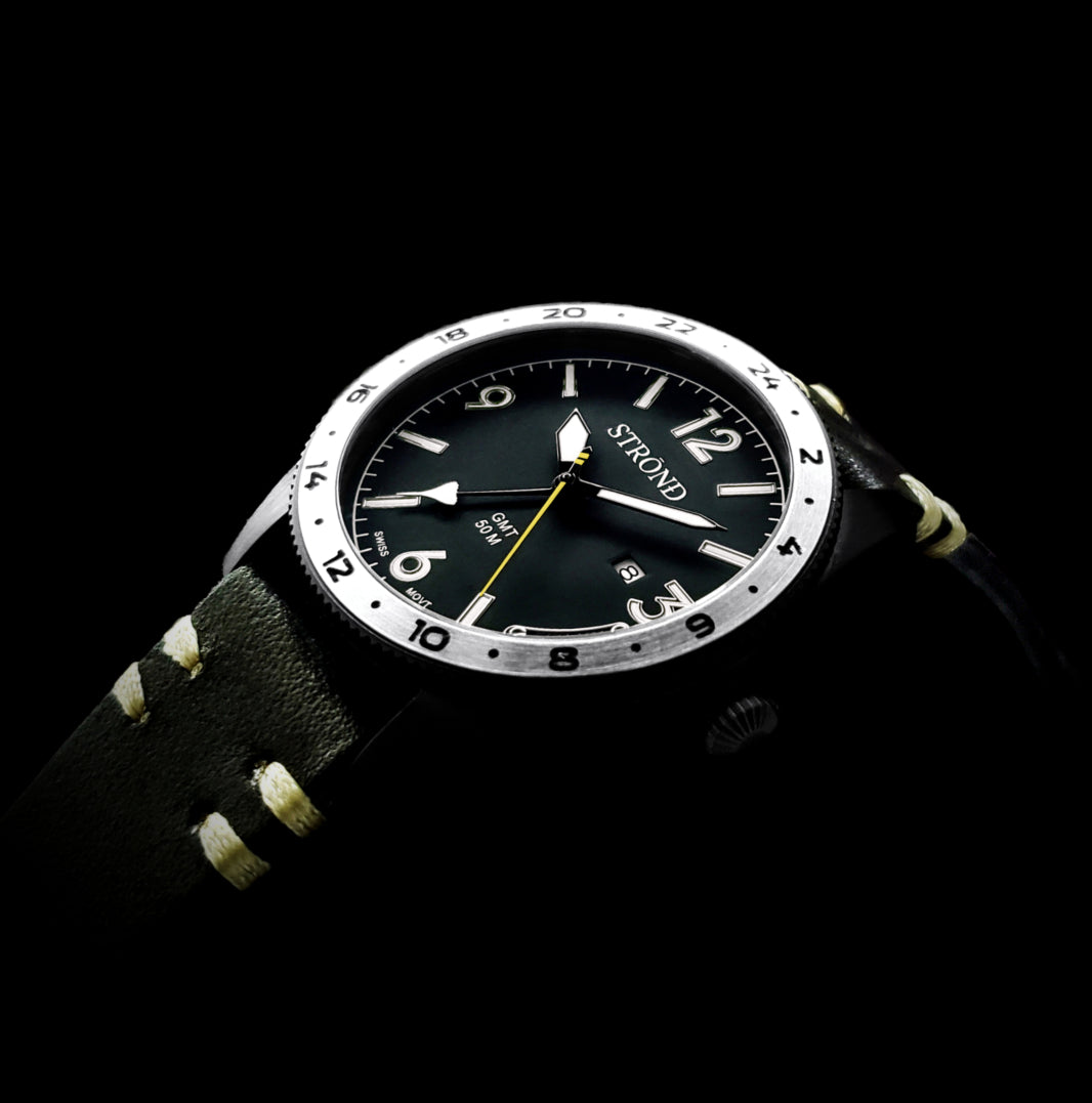 Men's SSC-101 Classic GMT Watch - All Black Stainless Steel