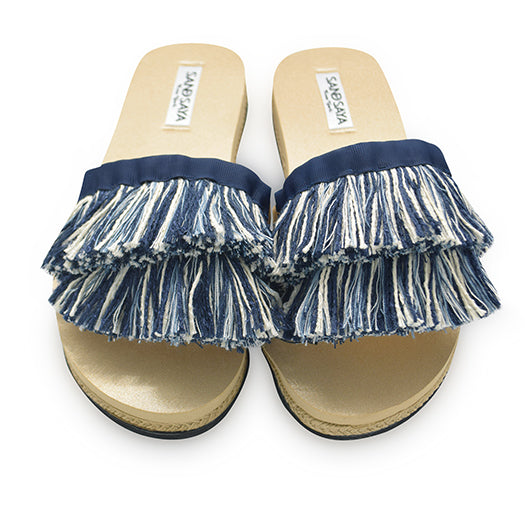 Irving Fringe Stripe Espradille Flats