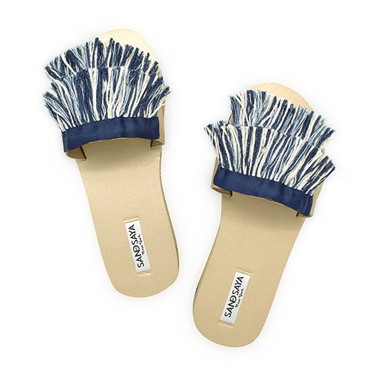 Irving Fringe Stripe Espradille Flats