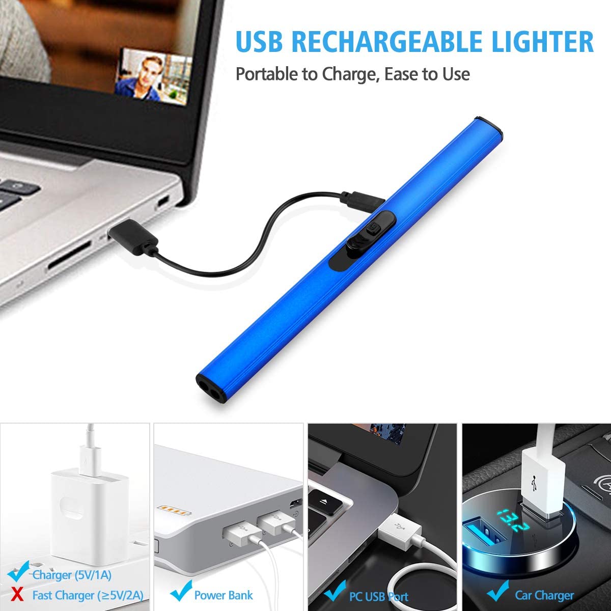 Black Single Arc Candle Lighter