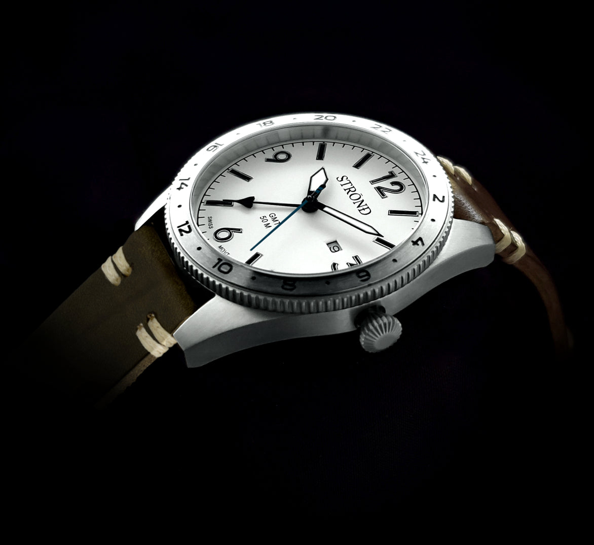 Men's 24H GMT Watch - SSC-101, Cream Dial