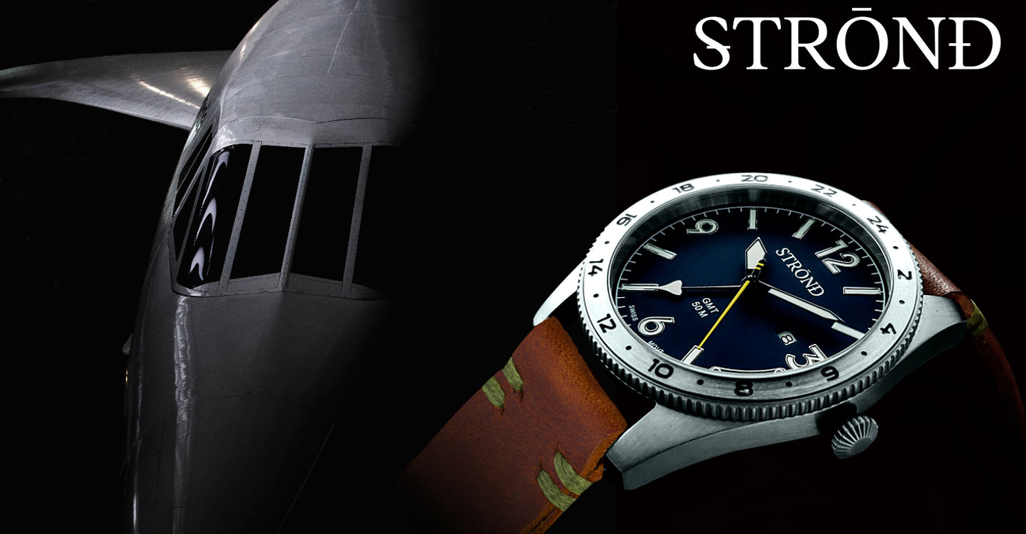 Men's Classic GMT Watch - 316L Steel, Blue Dial