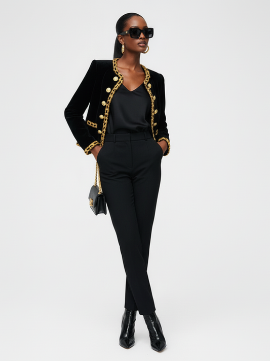 Women's Velvet Jacket GRAMERCY ECO COUTURE BYMANYC ® New York