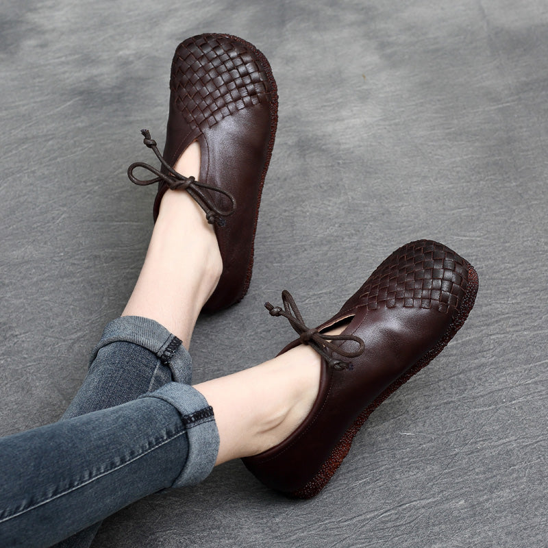 Artisan Woven Leather Flats